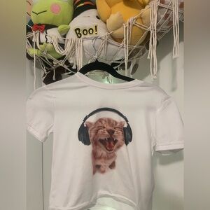 Cat teenager crop top #punk #aesthetic